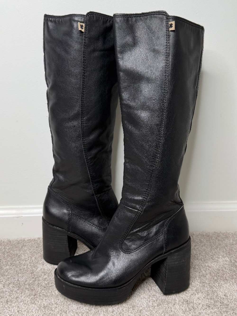 Lucky Brand Womens Black Platform Odillie Round Toe Block Heel 6